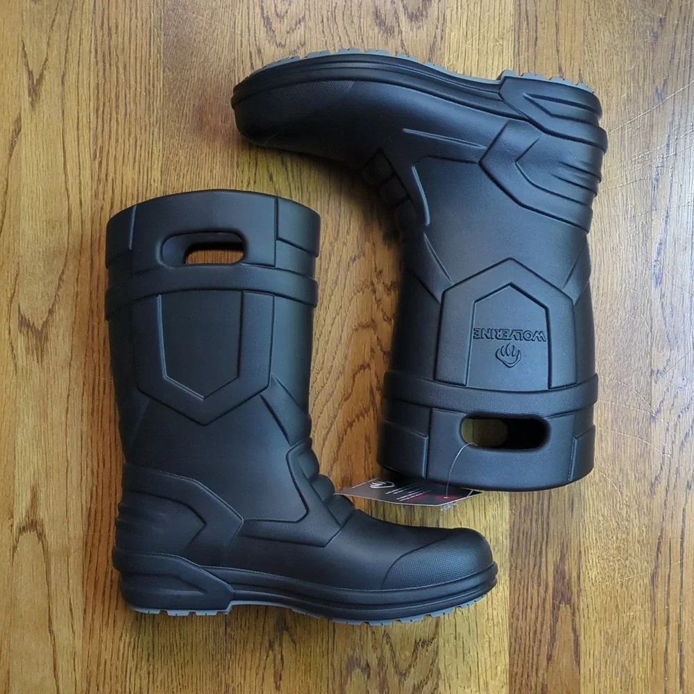 NIB Wolverine Scout Boot Oil And Slip Resistant Black Men's Size 9